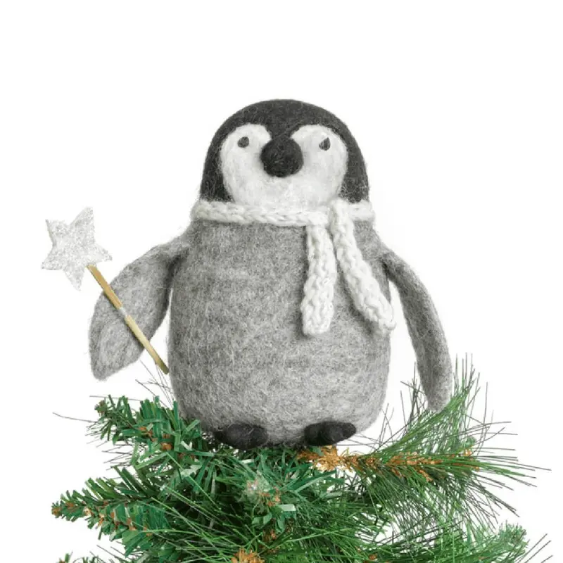 Large Baby Penguin Christmas Tree Topper by Amica