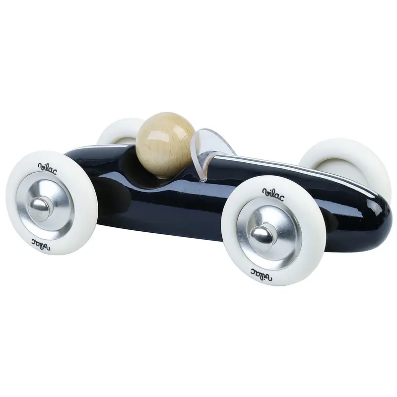 Large Vintage Grand Prix Car in Black by Vilac