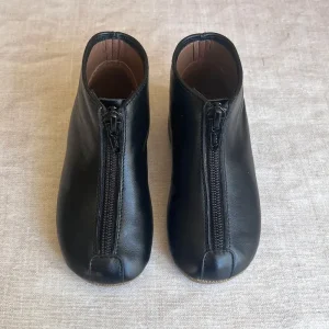 Leather Booties in Black by PP