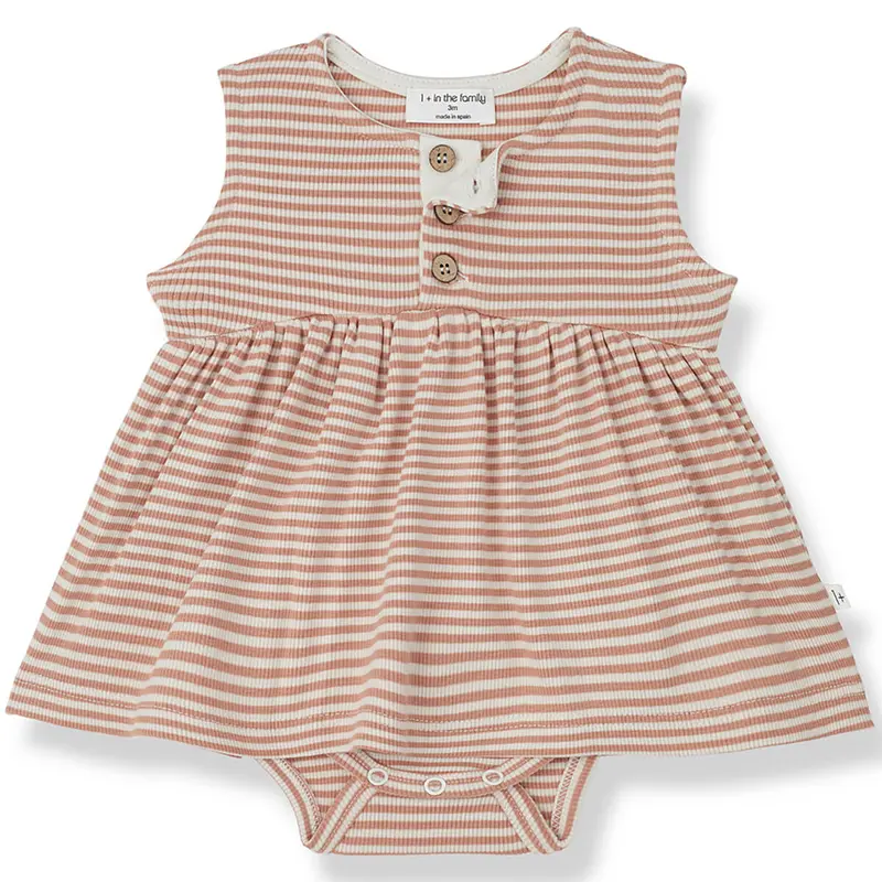 Lirica Romper in Apricot by 1+ in the Family - Last One In Stock - 12 Months