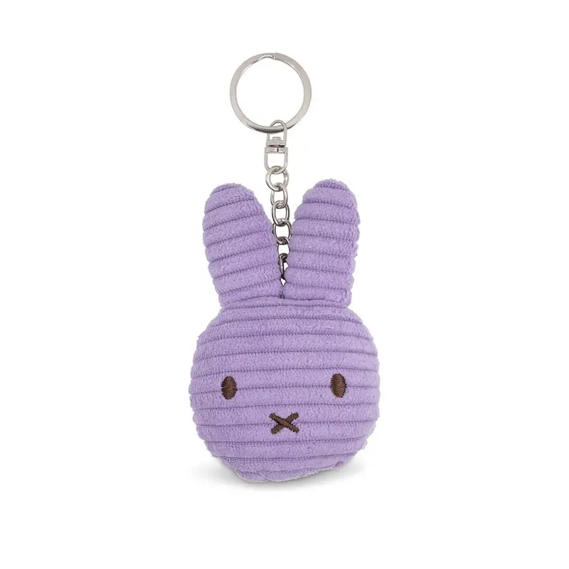 Miffy Corduroy Flat Keyring in Lilac (10cm) by Bon Ton Toys