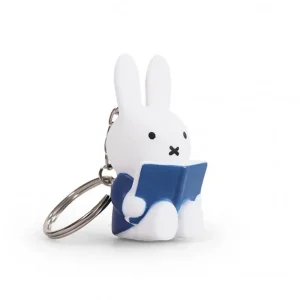 Miffy With Book Keyring in Blue (6cm) by Atelier Pierre