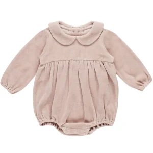 Peter Pan Romper in Blush by Quincy Mae - Last Ones In Stock - 6-18 Months