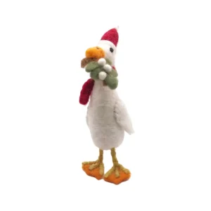 Runner Duck With Mistletoe Hanging Christmas Decoration by Amica