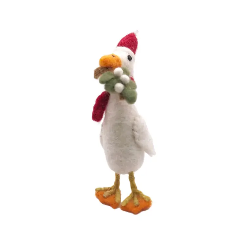 Runner Duck With Mistletoe Hanging Christmas Decoration by Amica
