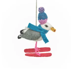Ski-Gull Hanging Christmas Decoration by Felt So Good