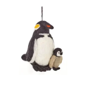 Snuggly Penguins Hanging Christmas Decoration by Felt So Good