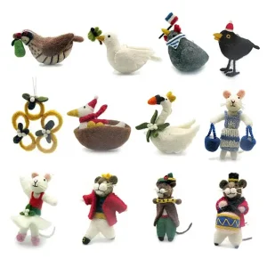 The 12 Days Of Christmas Hanging Christmas Decorations Set (Large Size) by Amica