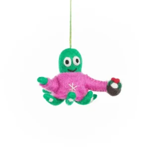 Timmy Tentaclaus Octopus Hanging Christmas Decoration by Felt So Good