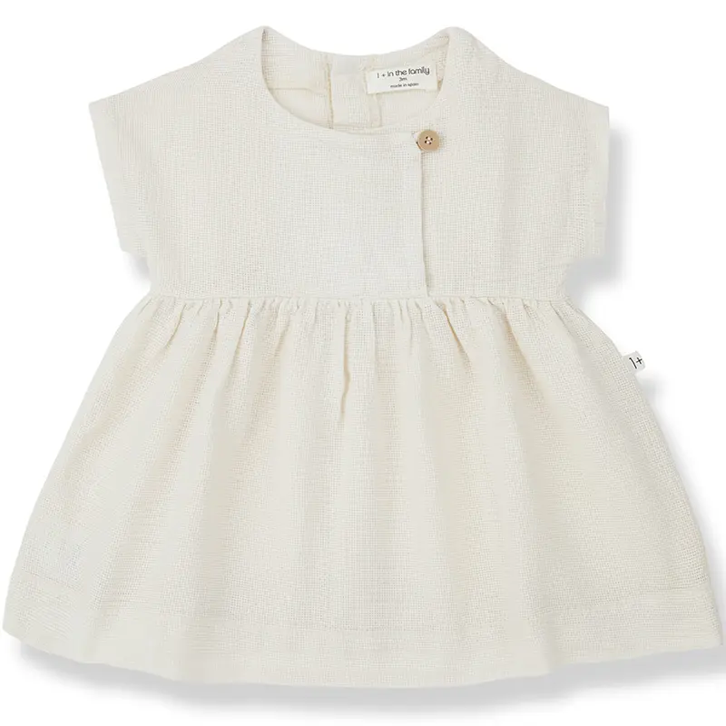 Xenia Dress in Ivory by 1+ in the Family - Last Ones In Stock - 6-12 Months