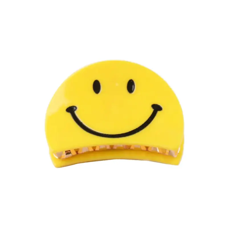 Big Smiley Hair Claw in Yellow by Hello Sakura