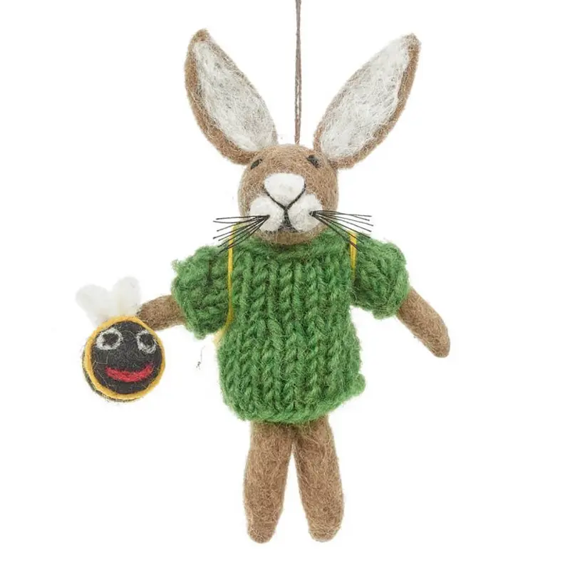Billy The Bumblebee Hare Hanging Decoration by Felt So Good