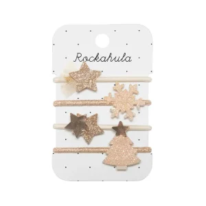 Golden Christmas Tree Set of Ponies by Rockahula