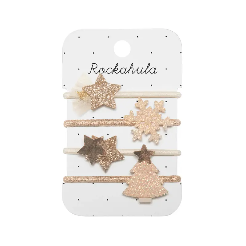 Golden Christmas Tree Set of Ponies by Rockahula