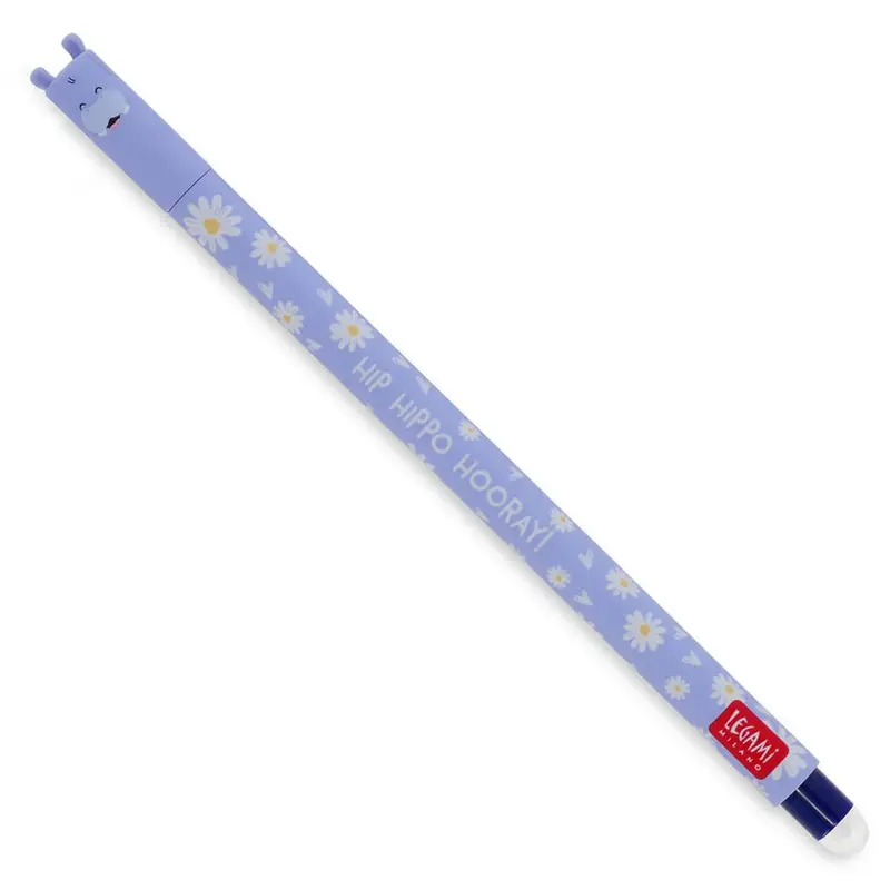 Hippo Erasable Pen (Blue Ink) by Legami