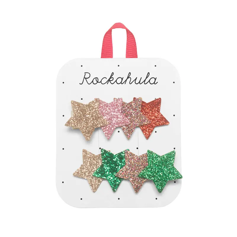 Jolly Glitter Star Clips by Rockahula