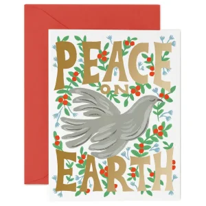 Peace Dove Christmas Greetings Card By Rifle Paper Co.
