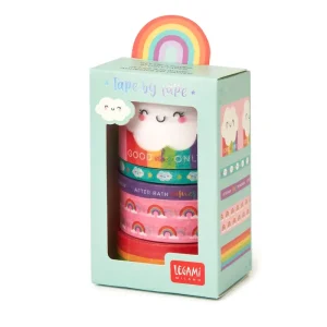 Rainbow Tape By Tape Box Of Five Paper Sticky Tapes by Legami