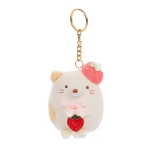 Sumikko Gurashi Neko Strawberry Keychain by San-X