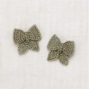 Baby Puff Bow Set in Seal Gray by Misha & Puff
