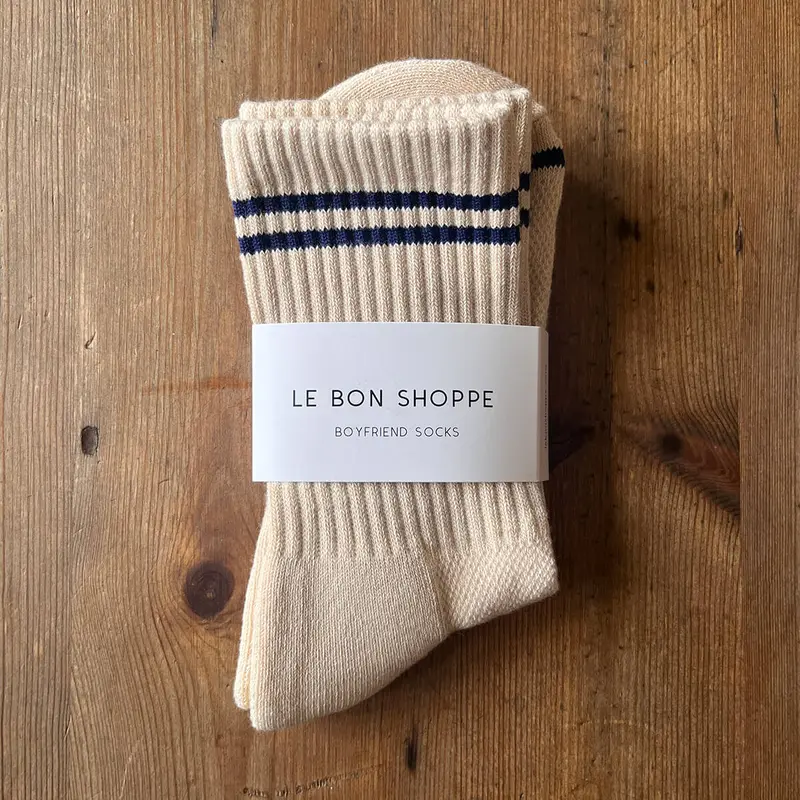 Boyfriend Adult Socks in Cashew by Le Bon Shoppe