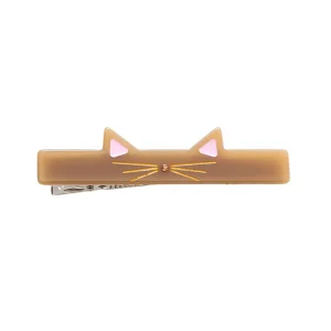 Caramel Kitty Bar Hair Clip by Hello Sakura