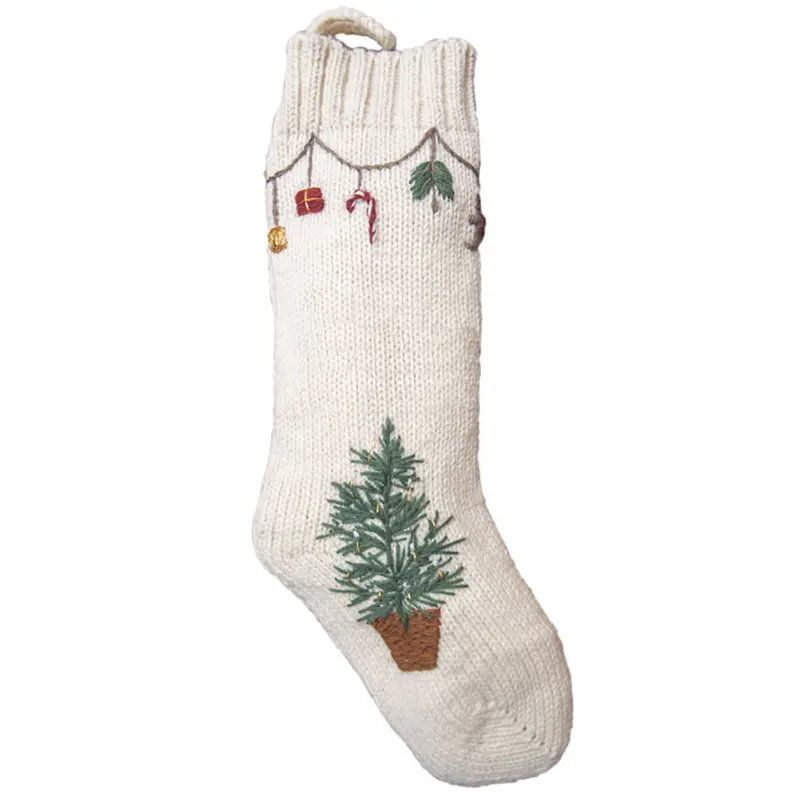 Garland Knitted Christmas Stocking by Shirley Bredal