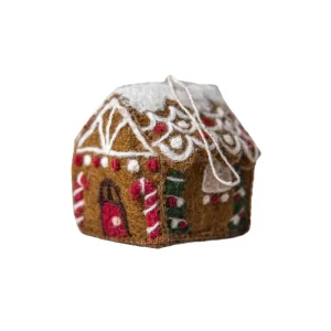 Gingerbread House in Brown Christmas Decoration by Shirley Bredal