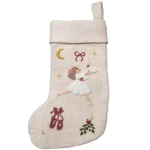 Odette Christmas Stocking in Cream by Shirley Bredal
