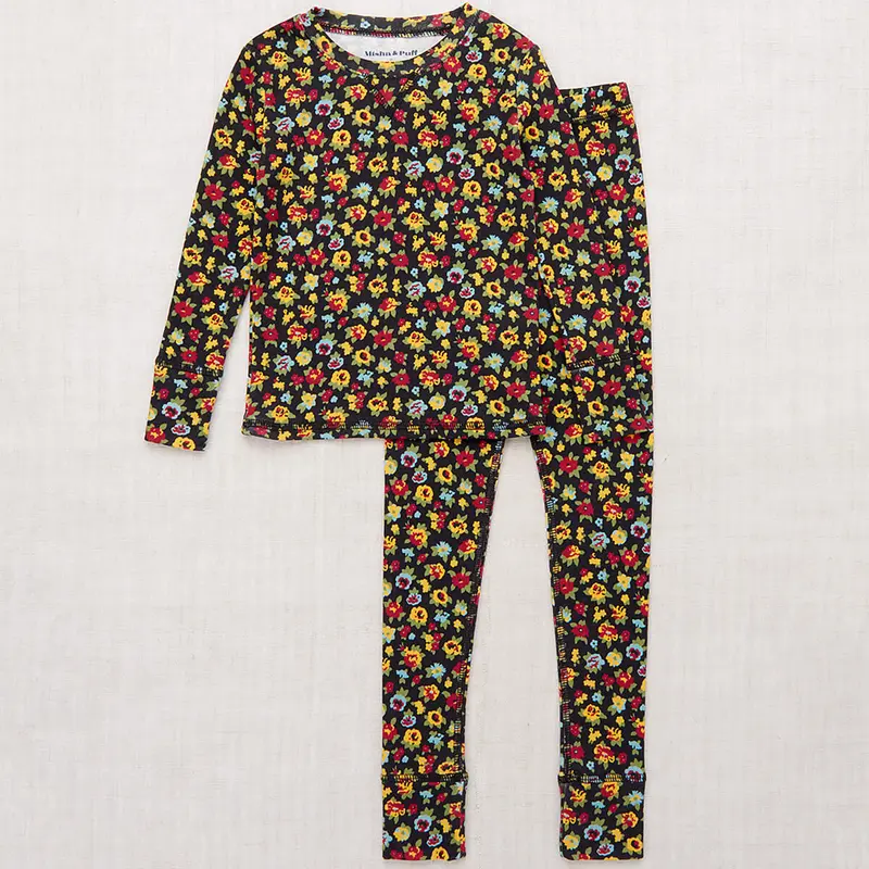 Pajama Set in Carbon Brimfield by Misha & Puff