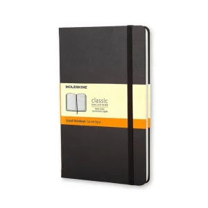 Pocket Ruled Hardcover Notebook (14.5cm) in Black by Moleskine