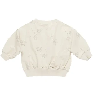 Relaxed Sweatshirt in Dragons by Quincy Mae - Last Ones In Stock - 12-24 Months