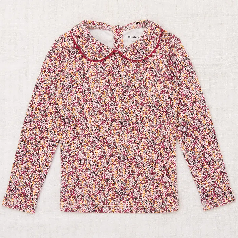 Rickrack Peter Pan Top in String Mini Floral by Misha & Puff