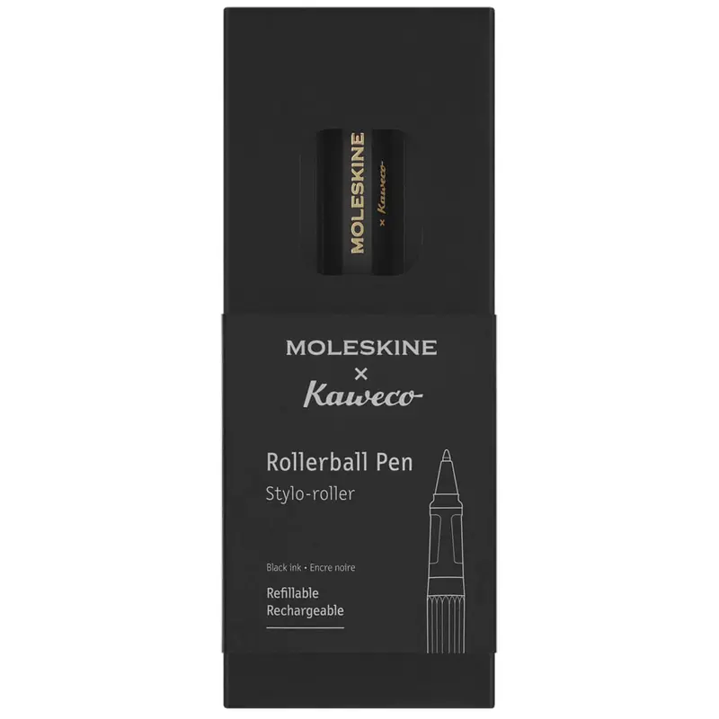 Rollerball Pen in Black by Moleskine X Kaweco