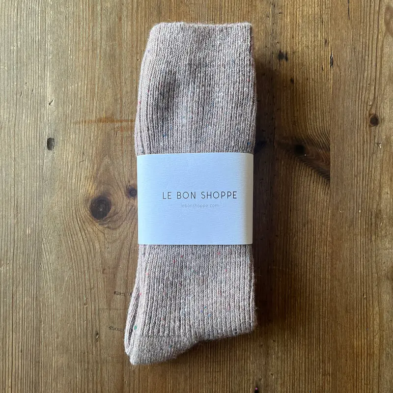 Snow Adult Socks in Mauve by Le Bon Shoppe