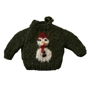 Sweater With Snowman Christmas Decoration by Shirley Bredal