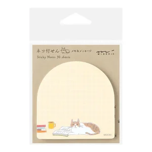 Cat & Book Sticky Notes by Midori