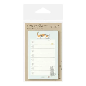 Cat To Do Sticky Notes in Green by Midori