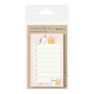 Cat To Do Sticky Notes in Pink by Midori