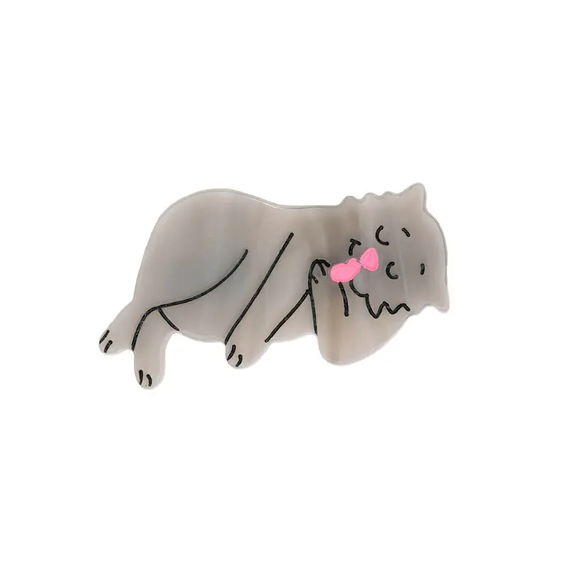Grey Cat Hair Clip by Coucou Suzette