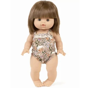 Lace Trim Bodysuit (34cm Doll) in Nausicaa Print by Minikane