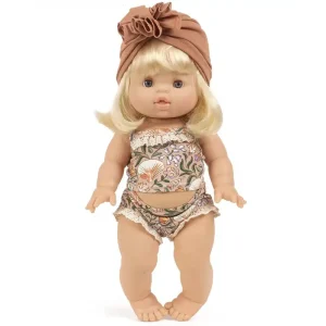 Lace Trim Girl's Underwear Set (34cm Doll) in Nausicaa Print by Minikane