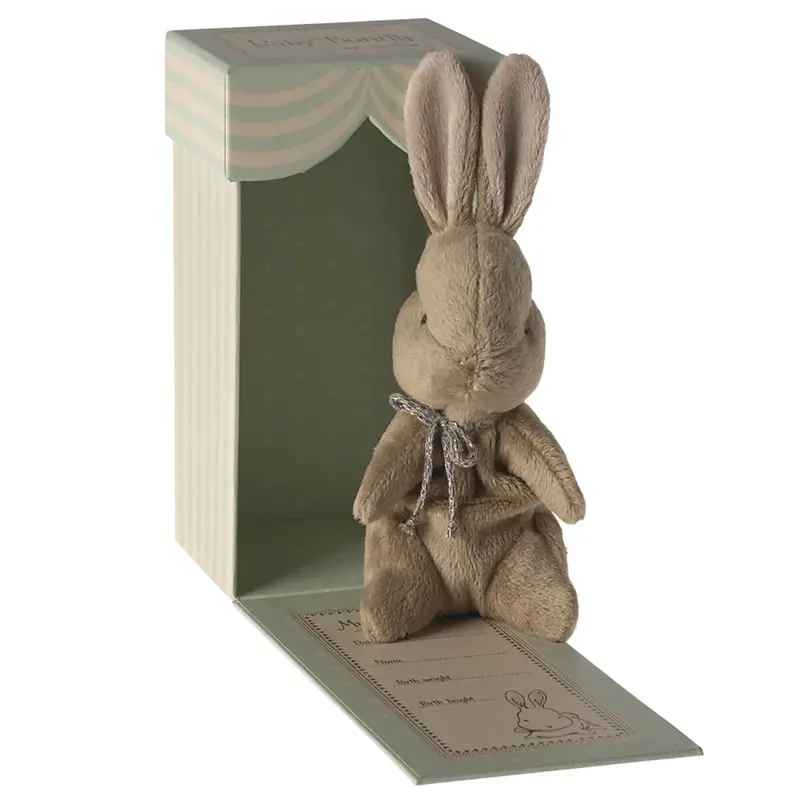 My First Bunny in a Box in Brown by Maileg