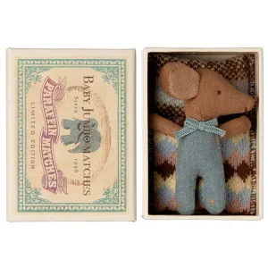 Sleepy / Wakey Baby Mouse in Blue by Maileg