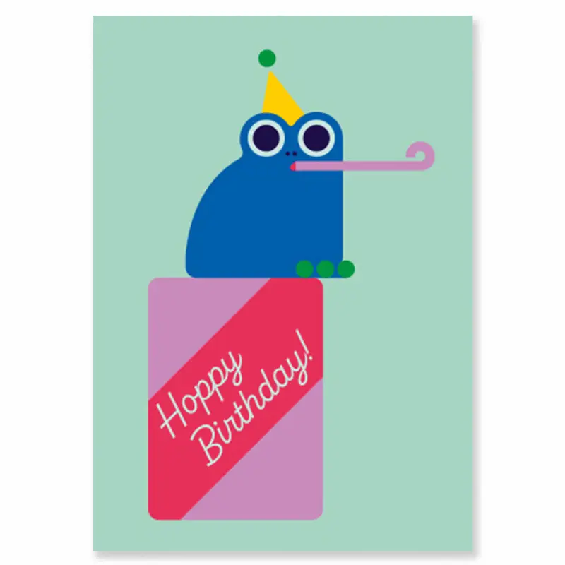 Birthday Frog Greetings Card by Dicky Bird
