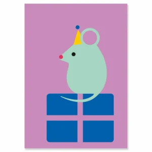 Birthday Mouse Greetings Card by Dicky Bird