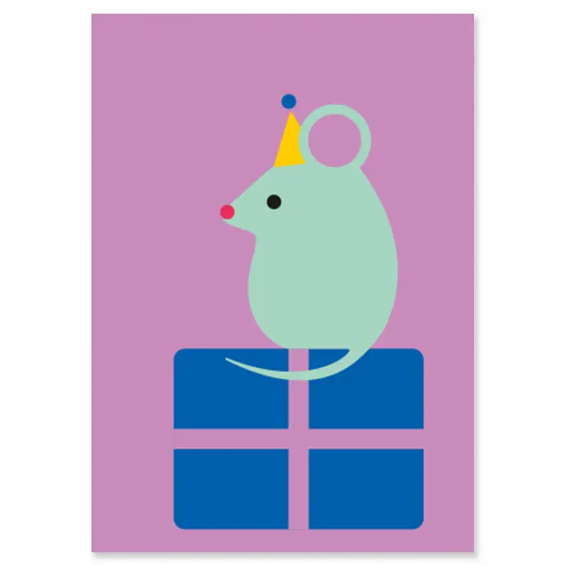 Birthday Mouse Greetings Card by Dicky Bird