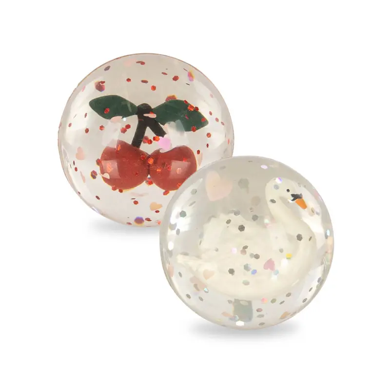 Bouncing Ball Set in Cherry / Swan by Konges Sljd