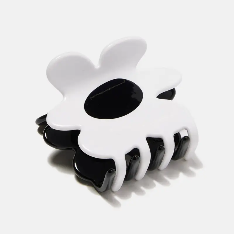 Flower Hair Claw in Black & White by Chunks