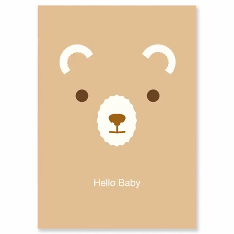 Hello Baby Bear Greetings Card by Dicky Bird
